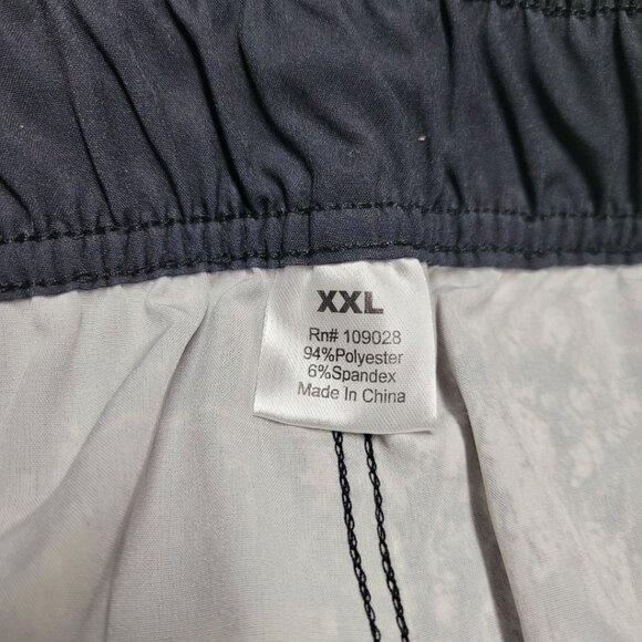 Camouflage Swim Trunks Shorts Mens XXL Black Pocket No Liner Drawstring Waist - Picture 4 of 6